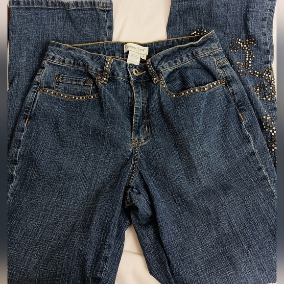 2/$30 COLDWATER CREEK Western Stylish Denim Blue Jeans Studded Details (#1,514) - Picture 1 of 8